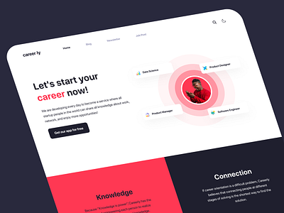 Careerly - First Look branding clean ui ux web