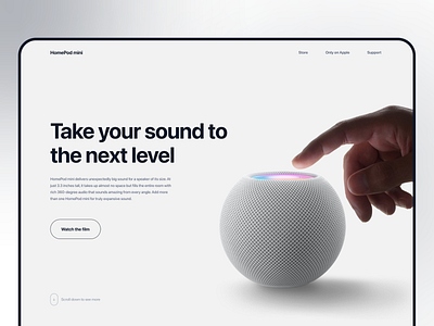 HomePod mini - Web design concept for Apple