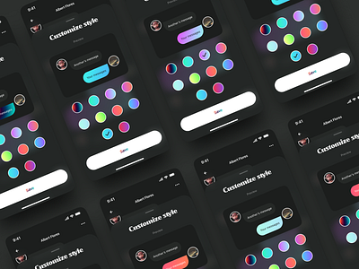 Customize color style - Biyond app clean dailyui darkmode ui ux