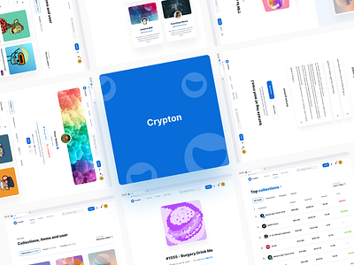 Crypton - NFT Marketplace clean design ui ux web