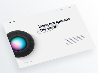 Homepod - Showcase 1 clean design ui ux web