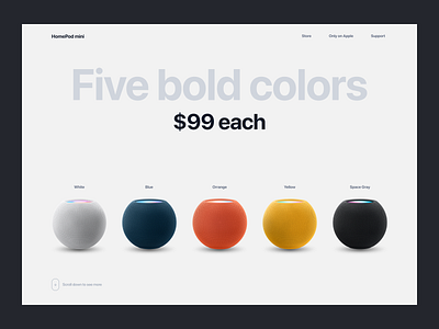 Homepod - Showcase 2 clean design ui ux web