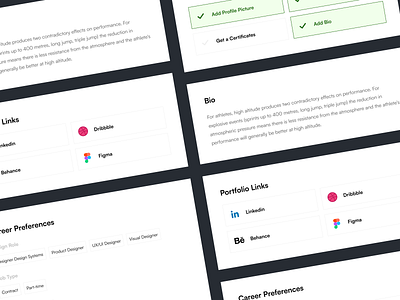 LearnUX - Profile Component clean design ui ux web