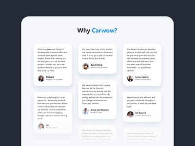 Carwow - User Feedback clean design ui ux web