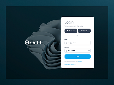 Login page clean design login ui ux web