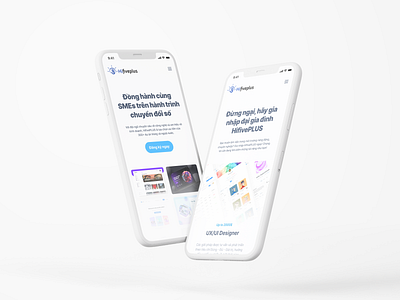 HifivePLUS - Mobile device clean design ui ux web