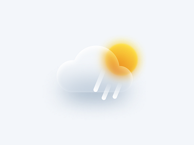 Weather Glassmorphism Icon clean design glassmorphism icon illustration weather