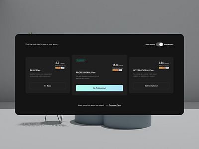 Awwwards dark mode - Plans clean darkmode design price ui ux web