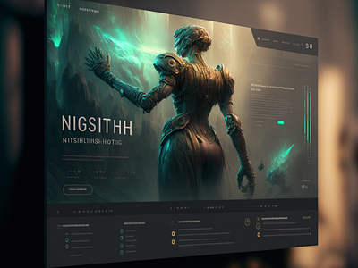 Web gaming design concept clean design midjourney ui ux web