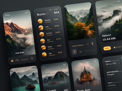 UI travel app concept