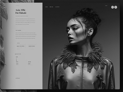 Fashion UI web concept