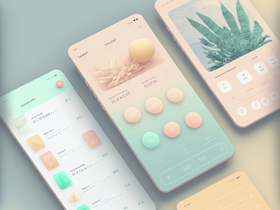 Pastel UI concept app clean design ui ux