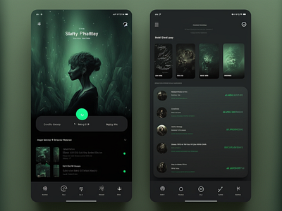 Music app UI concept app clean design ui ux