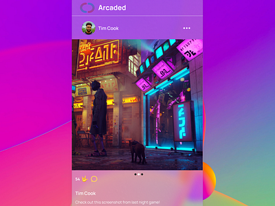 Arcaded - Gaming Social Media Design! 🐱‍👤 app graphic design ui