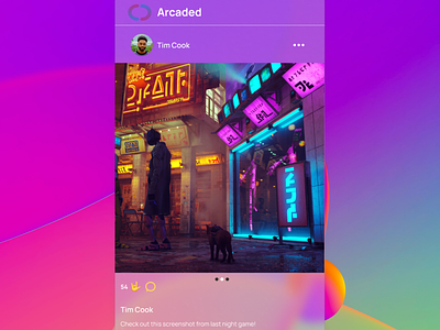 Arcaded - Gaming Social Media Design! 🐱‍👤