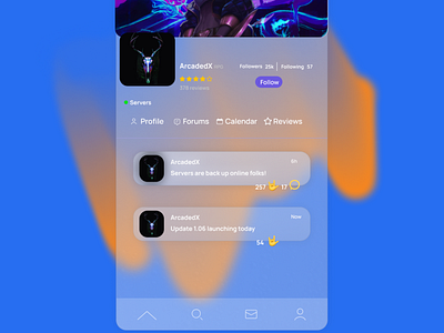 Arcaded - Gaming Social Media 🐱‍👤 app design graphic design illustration ui ux