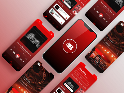 Berlly Music App 3d 4 animation bass branding graphic design logo motion graphics music music app musics ui vector
