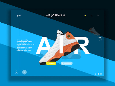 Air Jordan Website Concept design illustration ui ux webdesign website