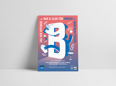 Open Bar & Club Day 2018 artwork colors illustration typography