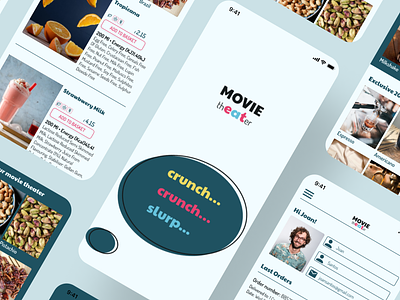 🎭 Movie theater app 🎬 🍿 draw figma firma design google certificate snack app snack ordering app ui ux ux design ux designer