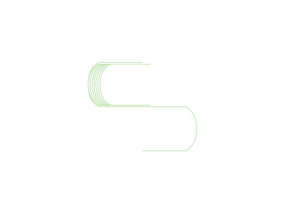 Letter 'S' letter s lines shapes typography