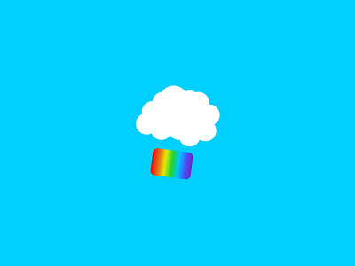 Rainbow 1 blue blue sky cloud illustration illustrator rainbow vector