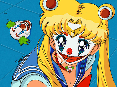 Sailor moon redraw design illustration joker