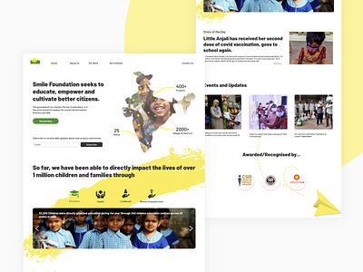 Smile Foundation, Website Redesign branding design ui ux