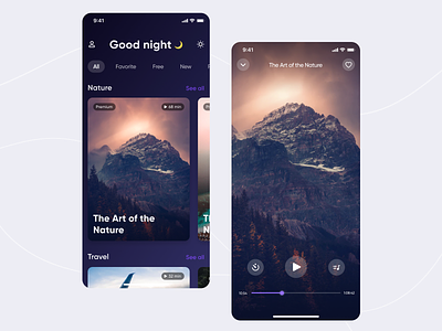 Sleep Timer – iOS Mobile app concept