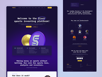 Sport Investing – SITX presale Landing Page bincoin blinkagency blinkagencynet blockchain crypto currency defi football investing landing page nft smart contract sport traiding typography ui ux web web design