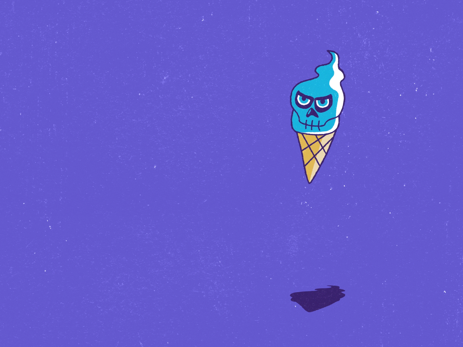 ice scream 🎃 2d 2danimation aftereffects animation creepy icecream illustration loop textures