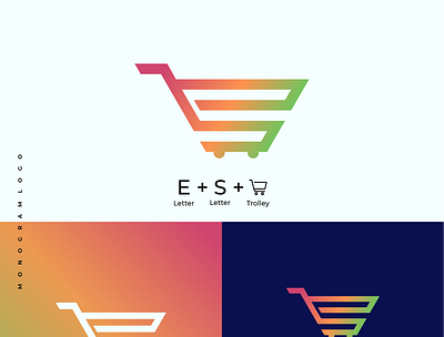 E - Shop branding design ecommerce graphic design logo logodesign logotype monogram symbol vector