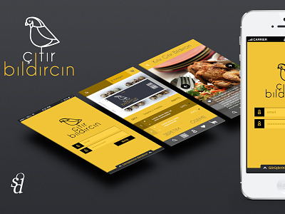 Citir Bildircin App app design apple bildircin graphic design iphone quail turkish vector yellow