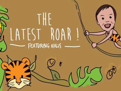 1st Birthday Facebook Event Cover 1st birthday baby colour cover facebook funny illustrator jungle line art tiger vector wacom