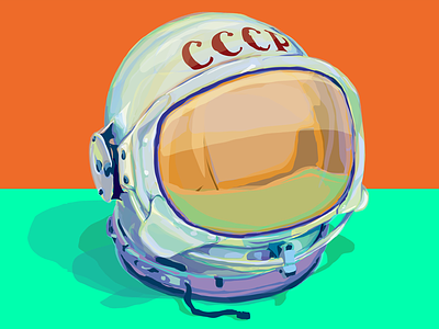 CCCP Helmet astronaut illustration photoshop space helmet