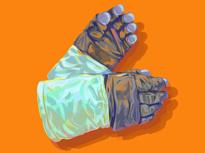 Apollo Gloves illustration photoshop