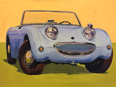 Austin Healey Sprite work in progress painting sports car