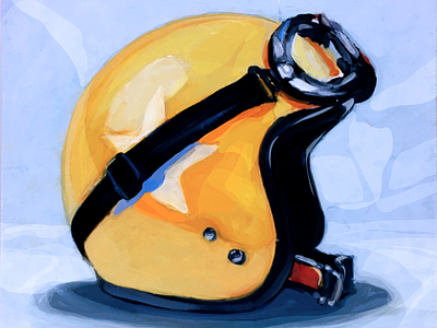 Star Brain Bucket motorcycle helmet painting study