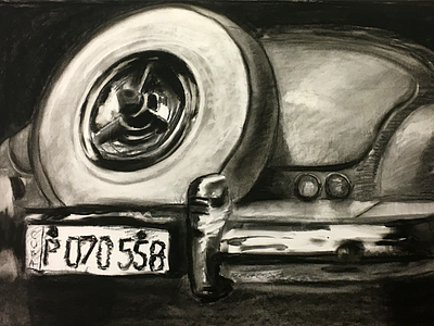 Donut car cuba drawing