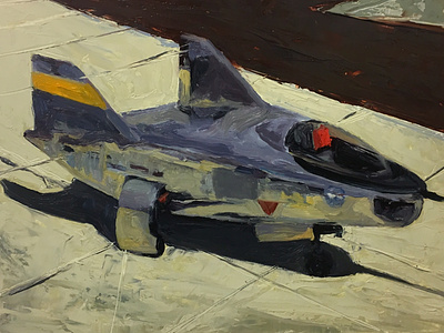 M2-F2 Lifting Body aircraft study painting study