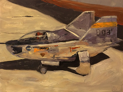 M2-F2 Lifting Body Aircraft - study 2 airplane painting study