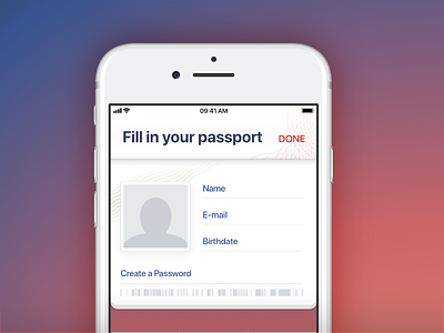 Mevoy Signup Screen 001 dailyui ios mobile signup