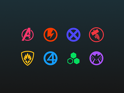 Neon dark mode for Marvel teams