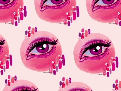 The eyes of the berrie spirits acrylic aesthetic branding design graphic design illustration painting wallpaper