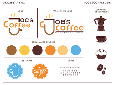 Joe's coffee gdl aesthetic branding design graphic design illustration logo typography vector