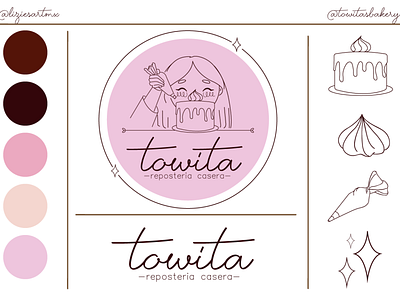 Towita's bakery aesthetic branding design graphic design illustration logo typography vector