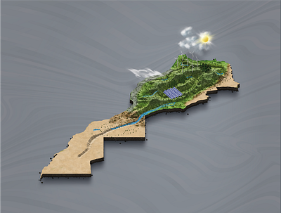 Morocco Map 3d design illustration map moroccan morocco vector