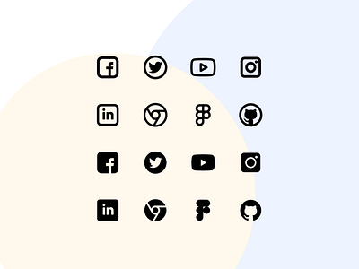 Social Icons | Icon Set design flat icons icon icon set icons illustration minimal icons social icons vector