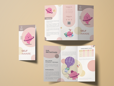 Brochure Design | Meditation App branding brochure card creative design graphic design illustration meditation app vector