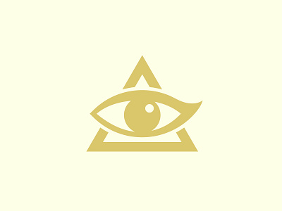 ConspiraShe Icon all seeing eye branding eye eyelash gold icon illuminati logo logo design triangle
